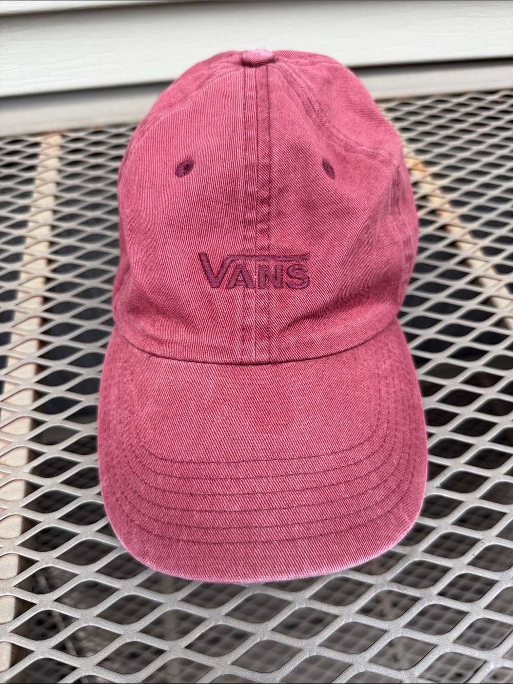 Vans Maroon Embroidered Logo Baseball Cap